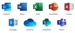 Office apps (online only) versions of Excel, Word, Powerpoint, etc. 1 TB online Storage Unlimited online meetings & HD video conferencing Professional email using your domain name 50 GB of Storage for email, contacts and calendar Sync across all devices Shared online calendars Up to 400 email aliases