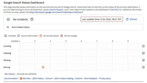 Google Search Experiencing Service Disruption October 9, 2025