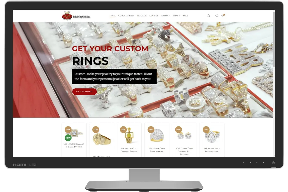 Brick City Gold desktop website screenshot
