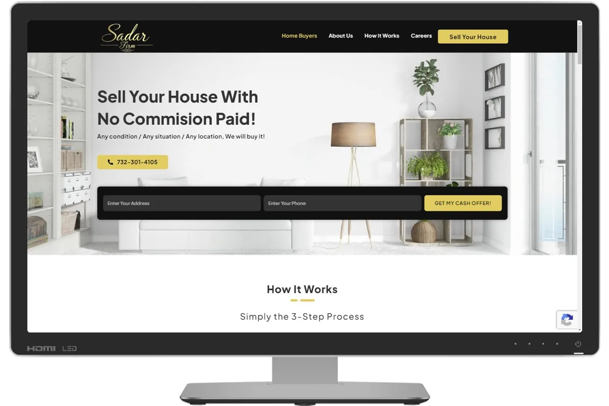 Sadar Firm desktop website screenshot